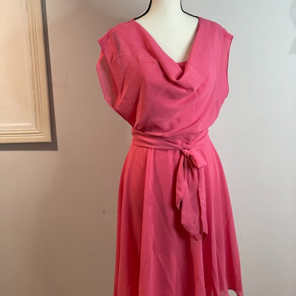 NEW SAMPLE BRIDAL DRESS AFTER SIX SIZE 6 PUNCH POLYESTER DRESS - Picture 1 of 14